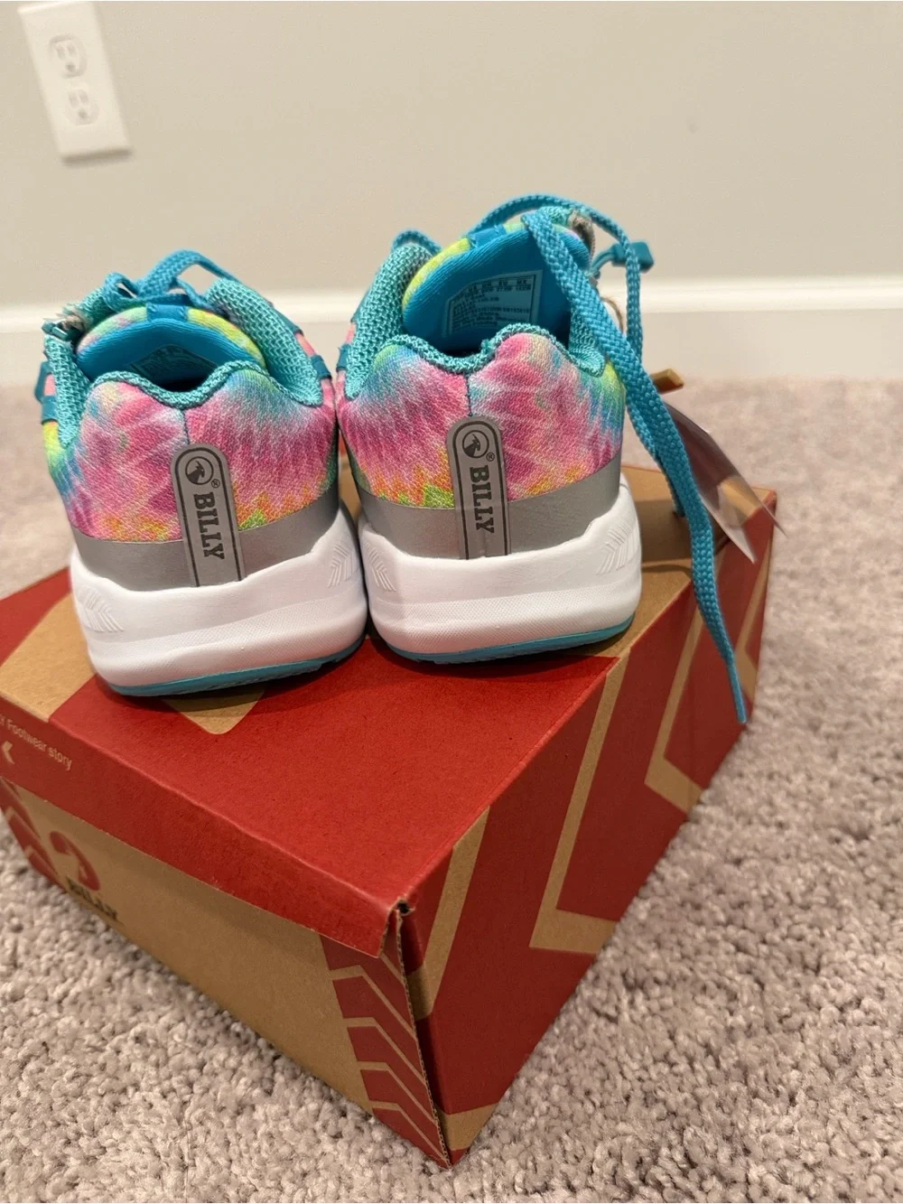 Kids Tie-Dye Sneakers with Teal Accents